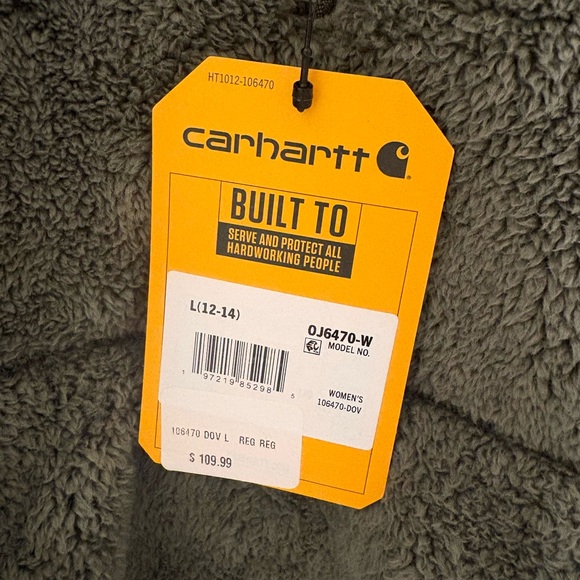 Women’s Carhartt Green Fleece Jacket NWT Size Large - Picture 3 of 6